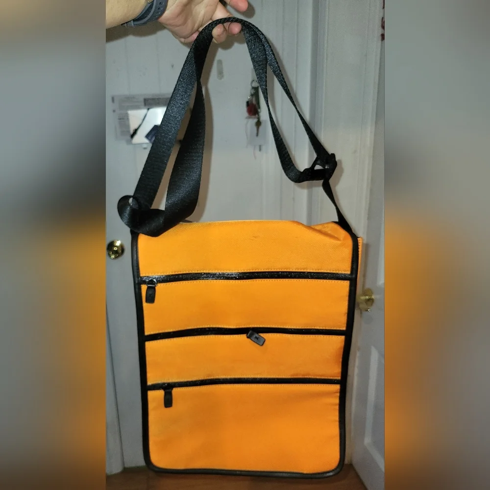 BJX NORTH/SOUTH CROSS-BODY ELECTRIC TANG NYLON 14 × 12 x 4